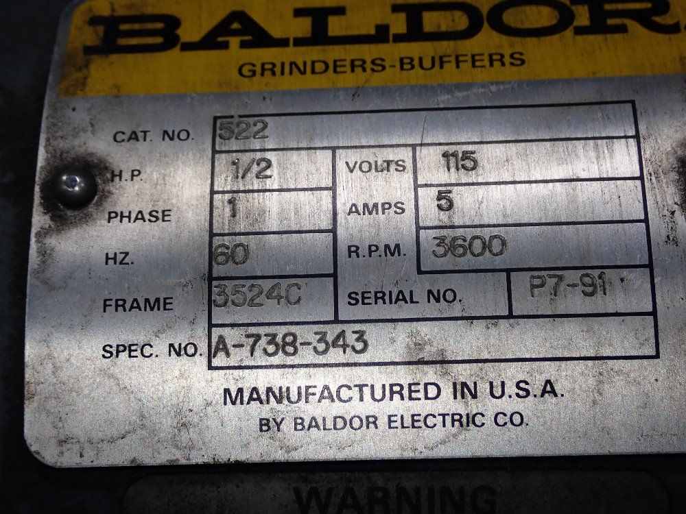 Baldor Pedestal Grinder