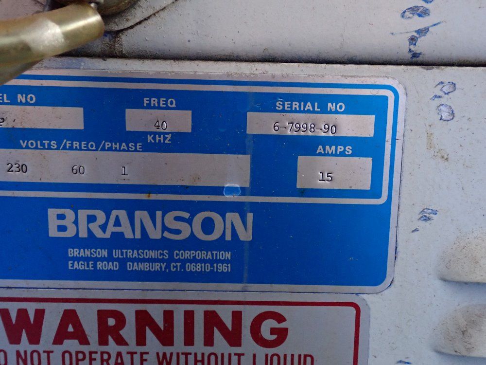 Branson Branson B250rsp Ultrasonic Vapor Degreaser