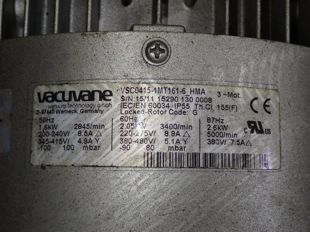 Vacuvane 1.6 Kw Vacuum Pump