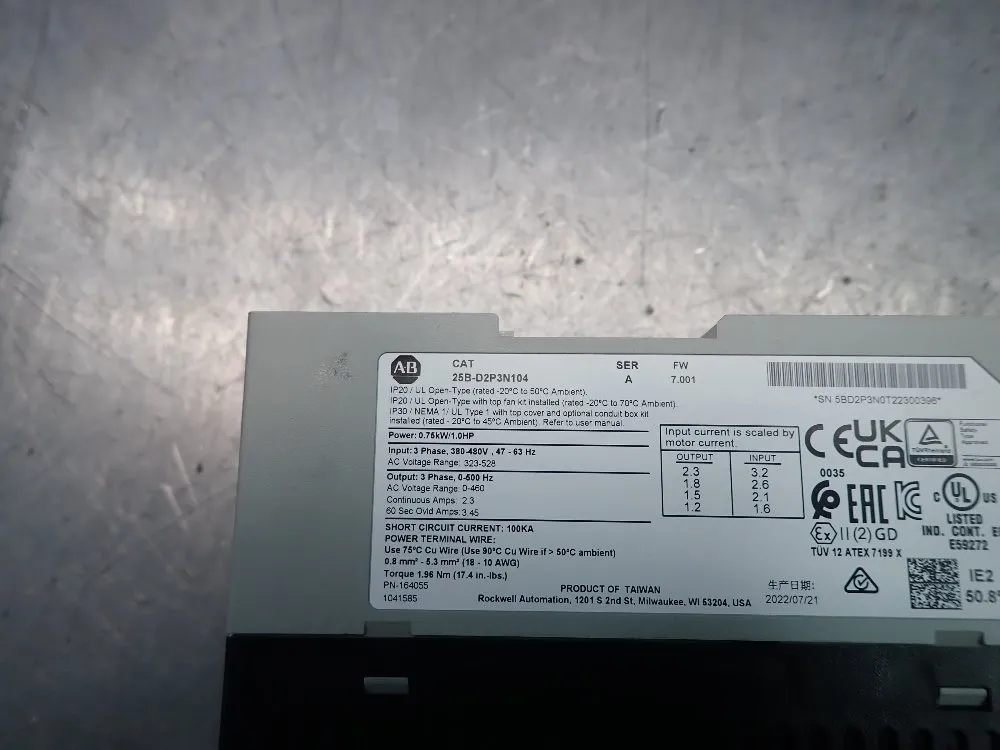Allen-bradley Ac Drive Powerflex525 - 25b-d2p3n104
