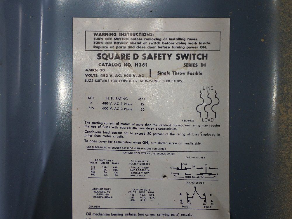Square D Fusible Disconnect