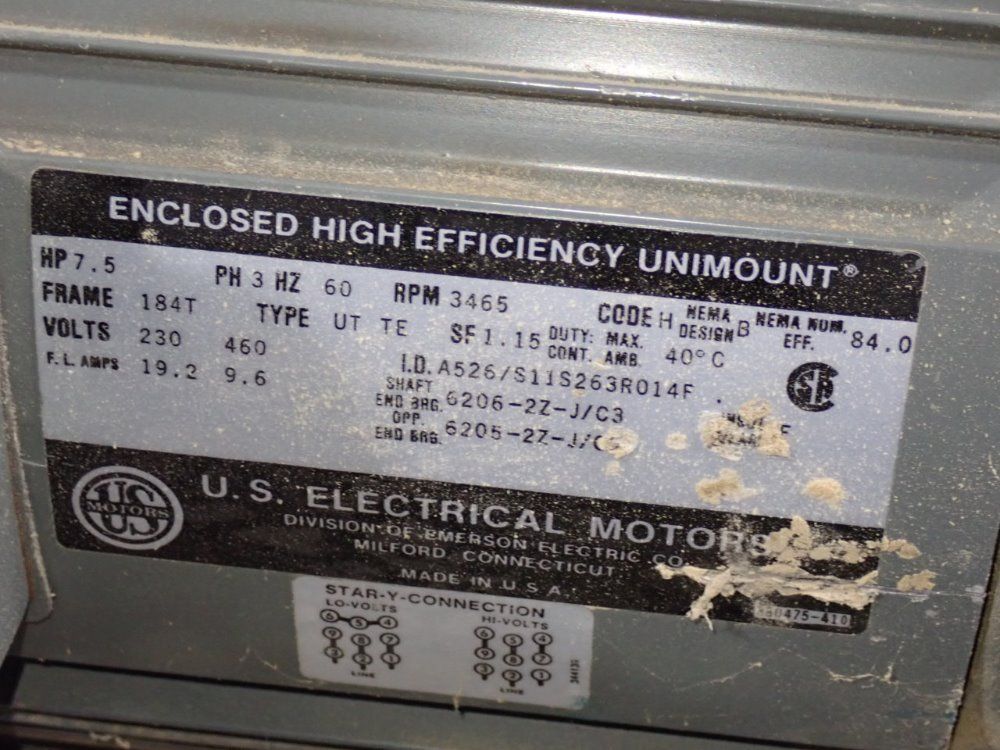 Us Electrical Motors 75 Hp Motor