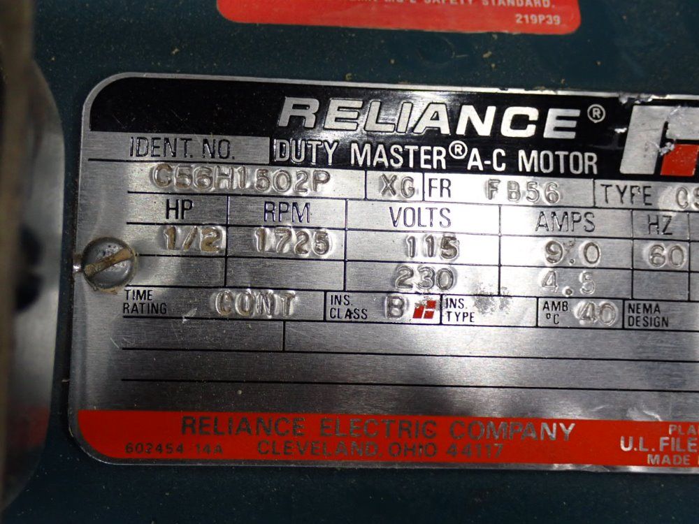 Reliance Electric 12 Hp Motor
