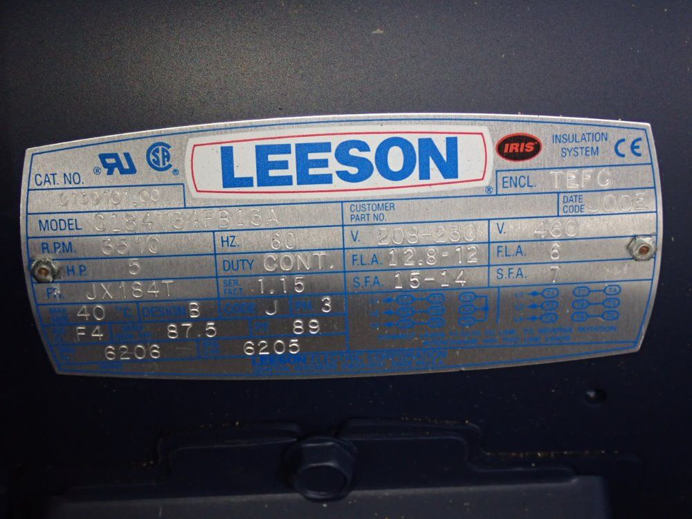 Leeson 5 Hp Motor
