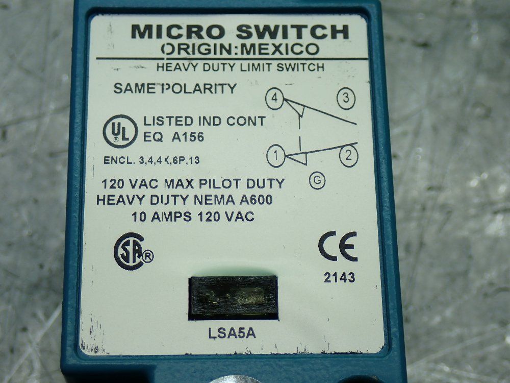 Honeywell Micro Switch Heavy-duty Limit Switch. - Lsa5a