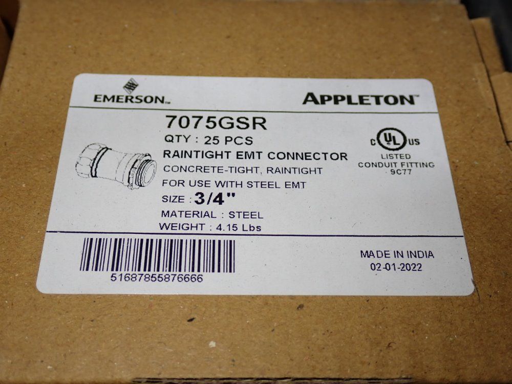 Emerson Rain Tight Emt Connectors