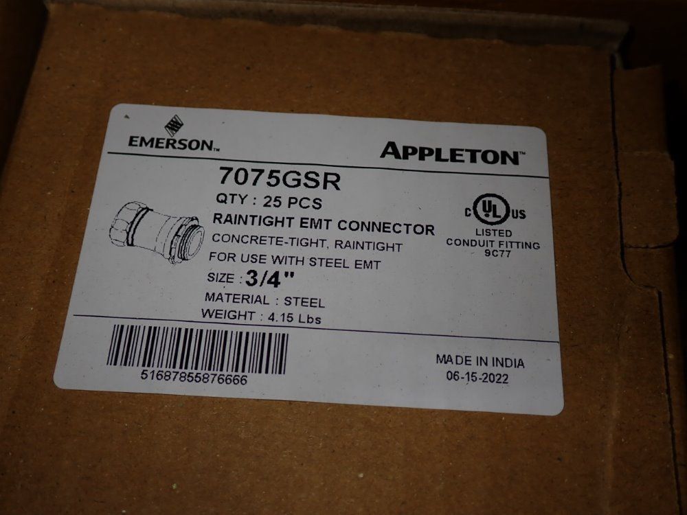 Emerson Rain Tight Emt Connectors