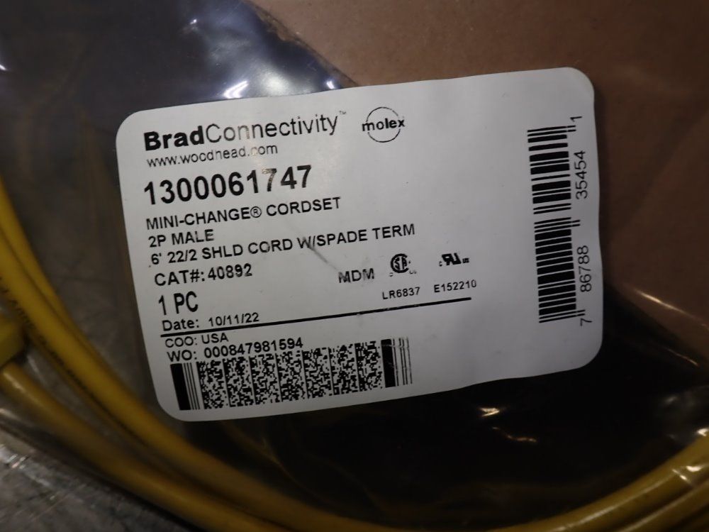 Brad Connectivity Minichange Cordsets
