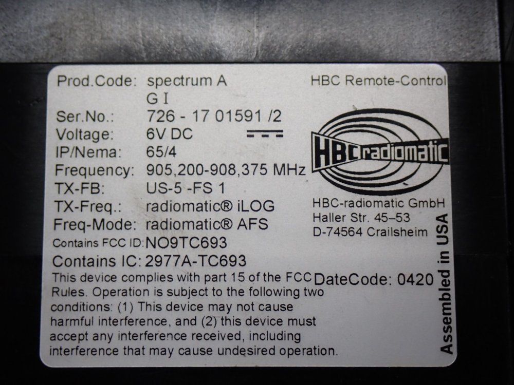 Hbc Radiomatic Spectrum A Radio Transmitter