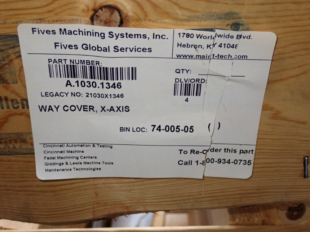 X-axis Way Cover - A.1030.1346