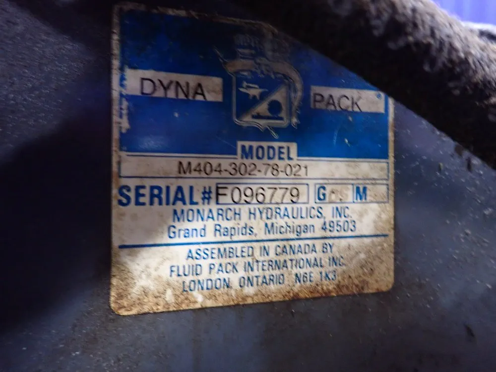 Monarch Hydraulic Pump Unit