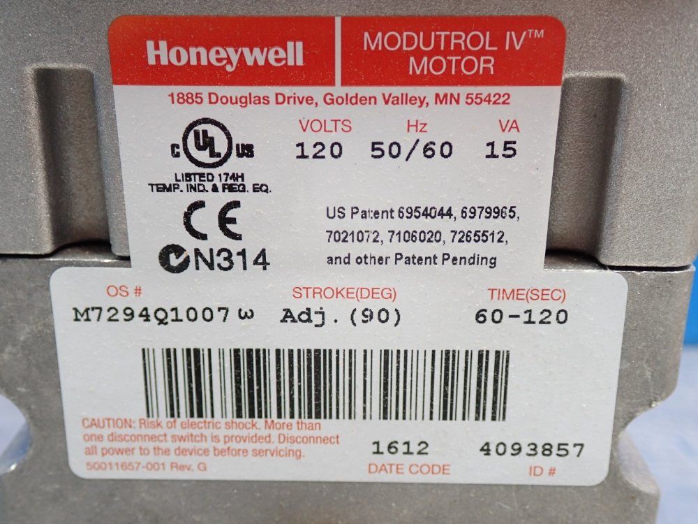 Honeywell Electric Actuator Modutrol Iv Motor