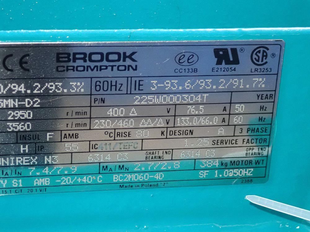 Brook Crompton Brook Crompton 60 Hp Motor