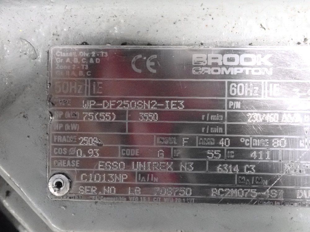 Brook Crompton Brook Crompton 75 Hp Motor