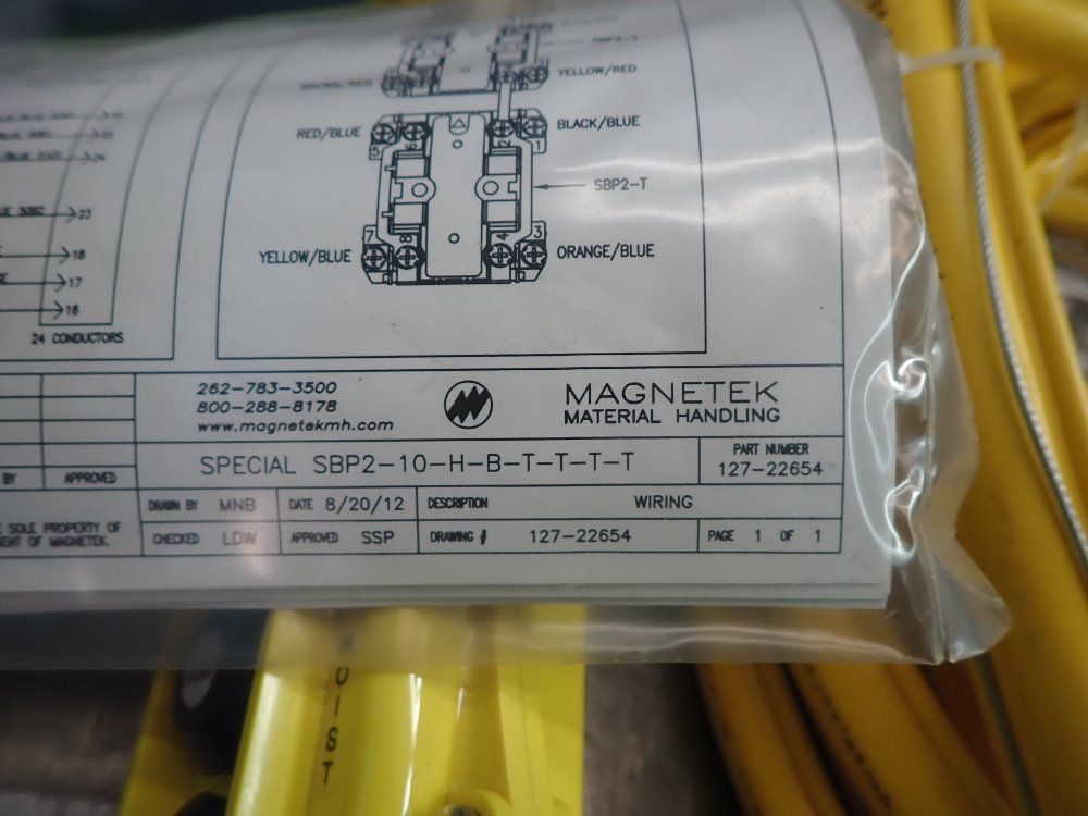 Magnetek 10 Button Pendant Station - Sbp2-10-h-b-t-t-t-t