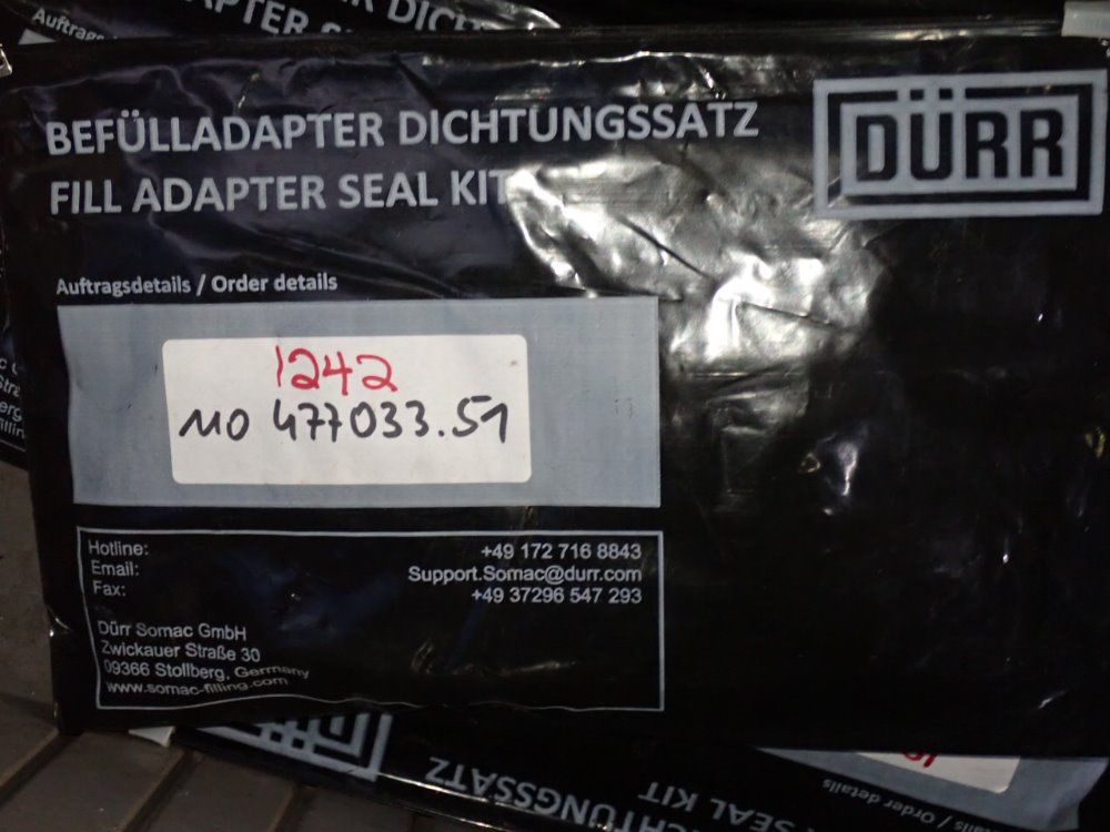 Durr Fill Adapter Seal Kits