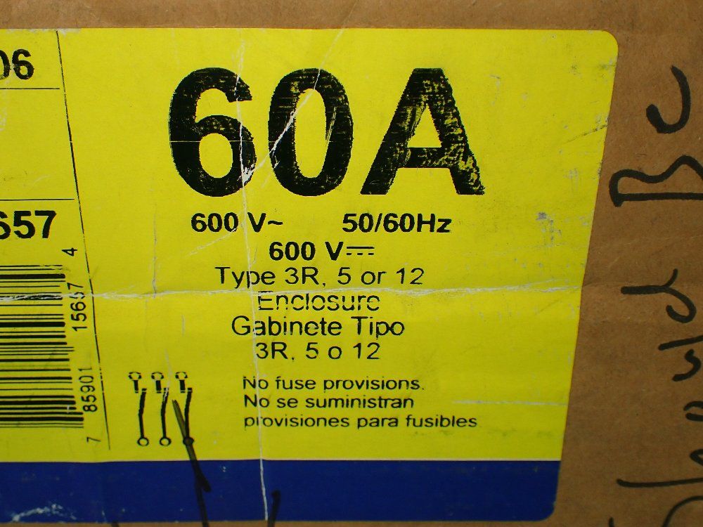 Square D Heavy Duty Safety Switch 60amp