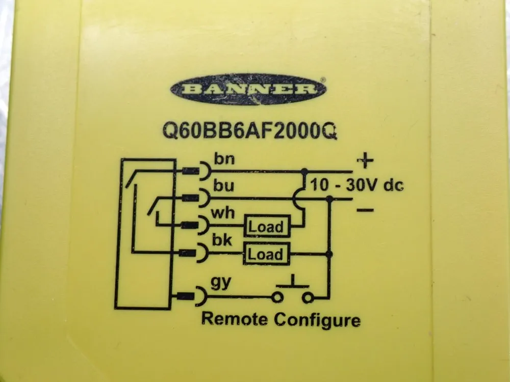 Banner Range: 200-2000mm Photoelectric Sensor 63001 Series Q60 - Q60bb6af2000q