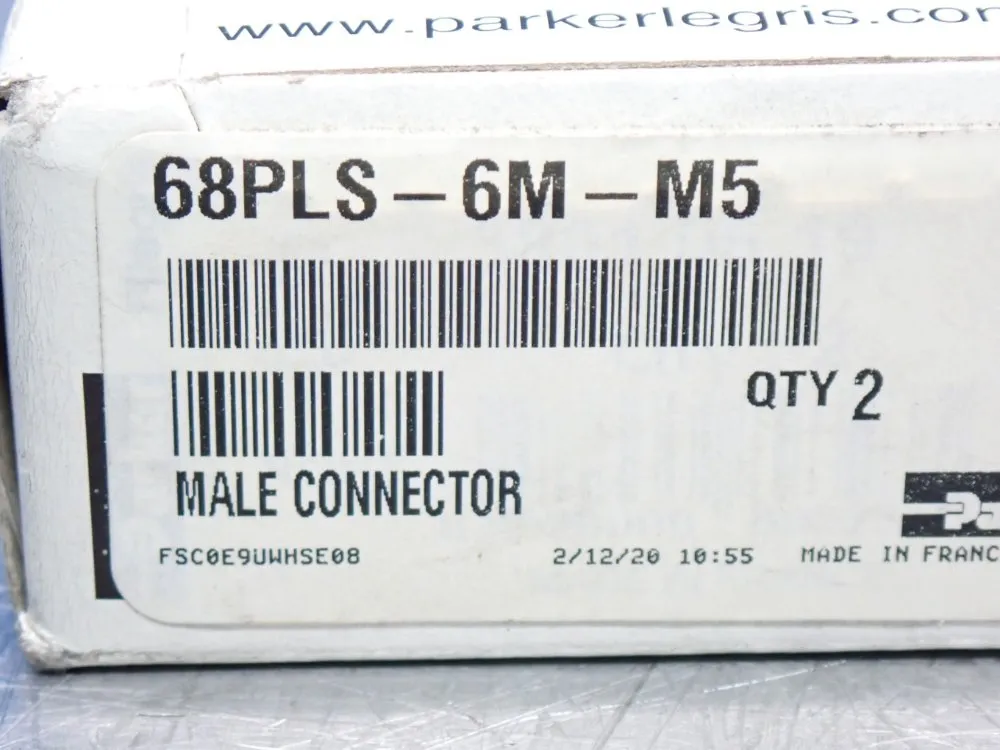 Parker 6mm Connector Push-to-connect Pneumatic Stainless Steel Connection Fitting - 68pls-6m-m5