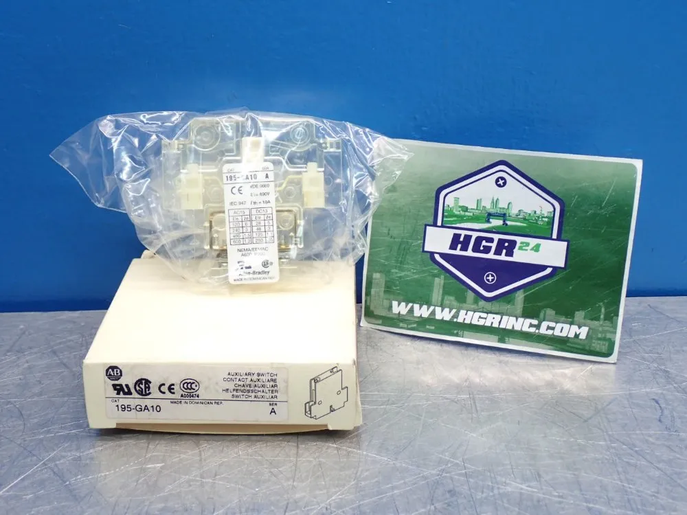 Allen Bradley Auxiliary Contact Switch - 195-ga10