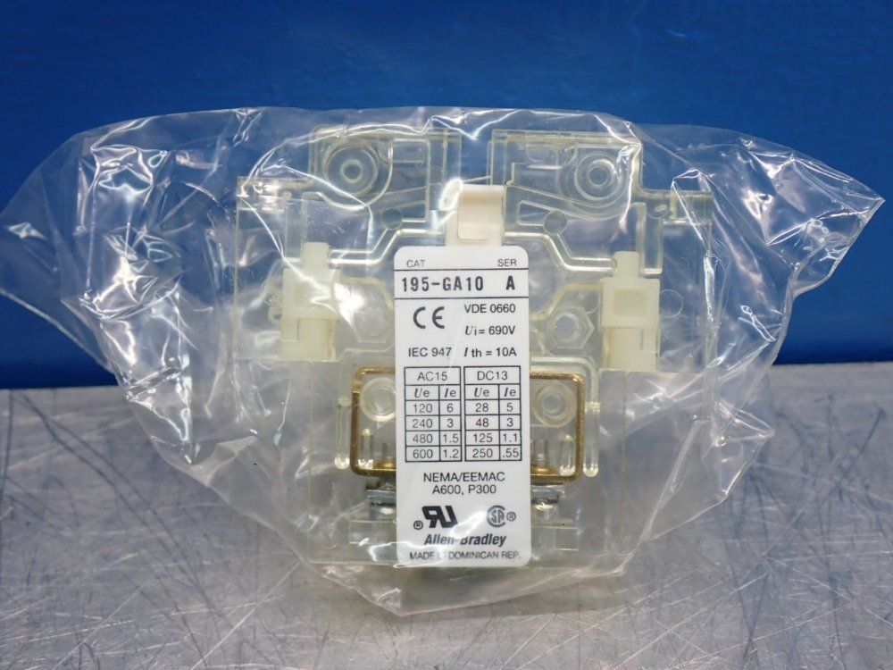 Allen Bradley Auxiliary Contact Switch - 195-ga10