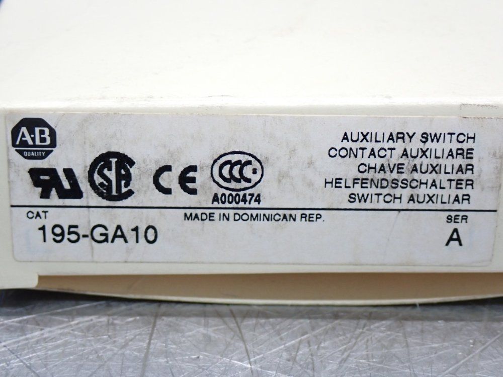 Allen Bradley Auxiliary Contact Switch - 195-ga10