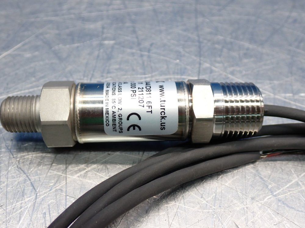 Turck 0 To 300psi, 1/4" Npt Male Pressure Transmitter - Ta10002