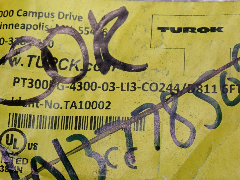 Turck 0 To 300psi, 1/4" Npt Male Pressure Transmitter - Ta10002