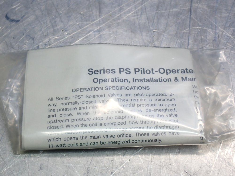 Plast-o-matic Solenoid Valve D2 Series - Ps100epw11-pv-120/60