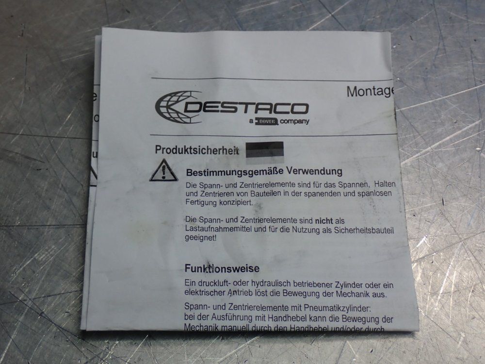 Destaco Enclosed Pneumatic Power Clamp 82m Series