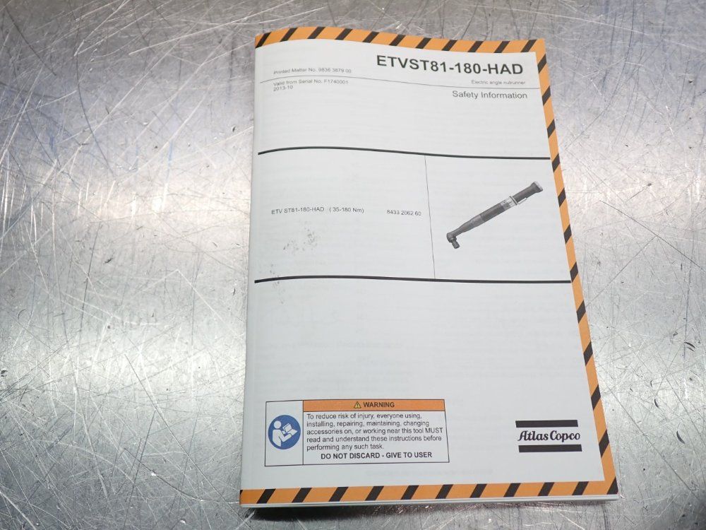 Atlas Copco Angle Nutrunner Tensor St