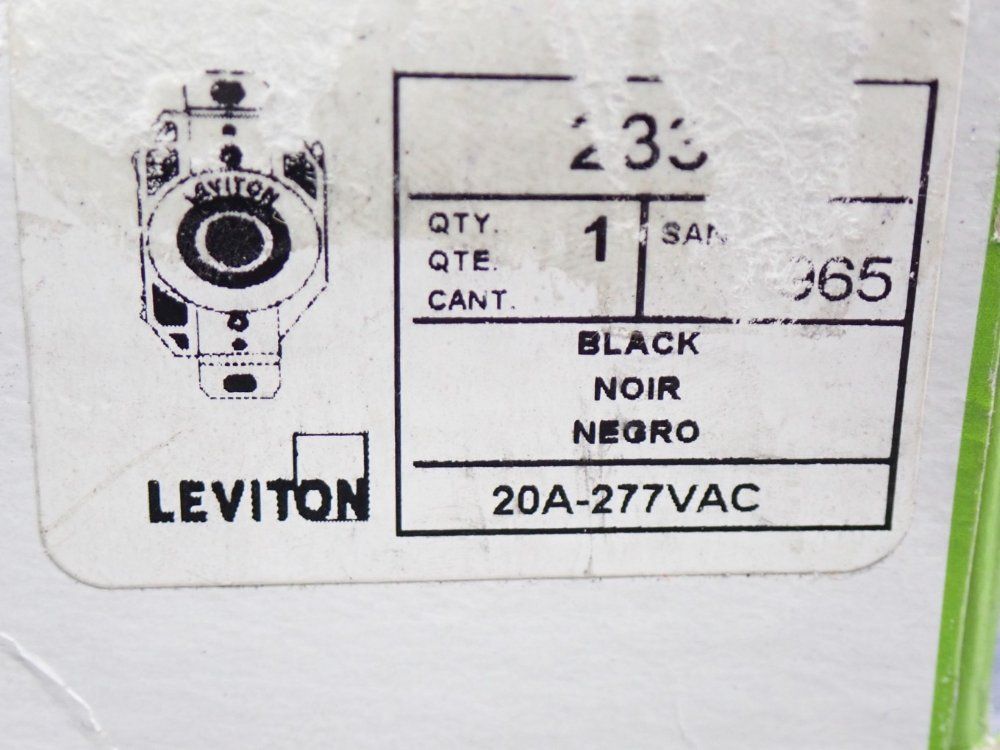 Leviton Industrial Grade Flush Mount Locking Receptacle - L7-20