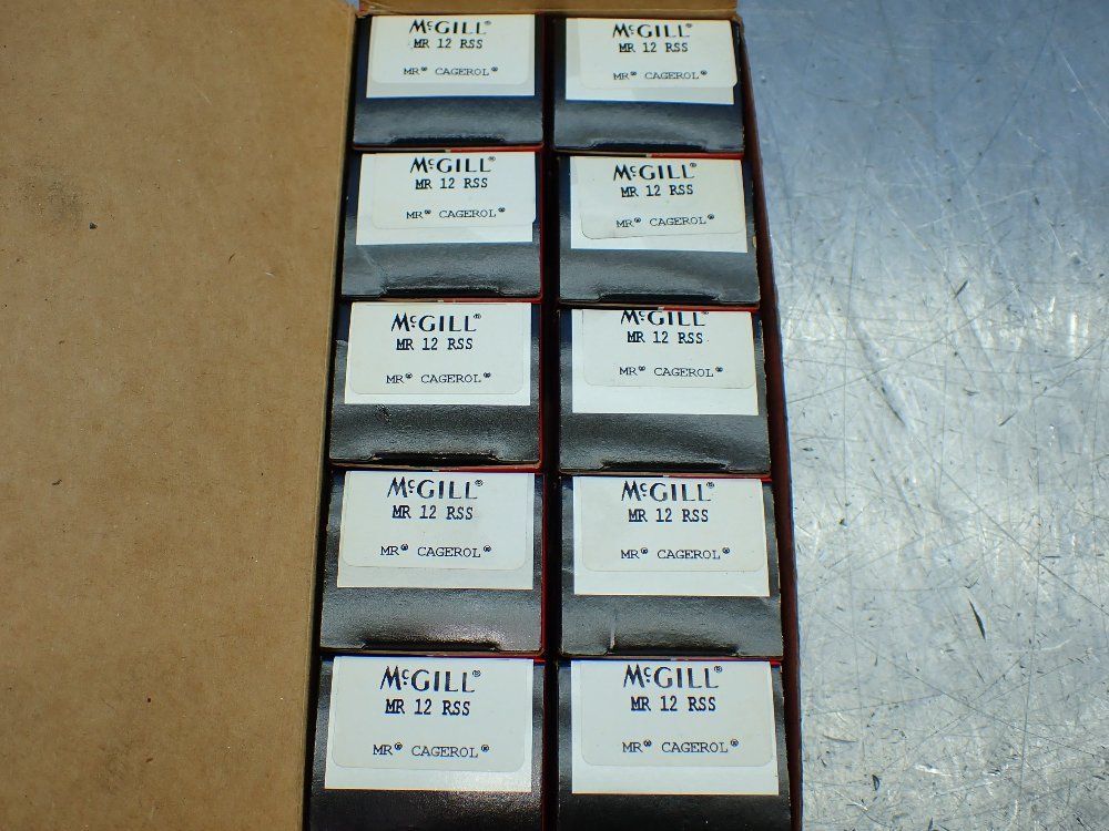 Mcgill 0.75"x1.25"x1" 10 Needle Roller Bearings. - Mr 12 Rss