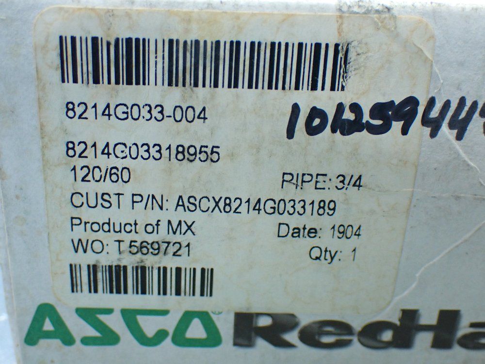 Asco 3/4" Pipe Redhat Solenoid Valve. - 8214g03318955