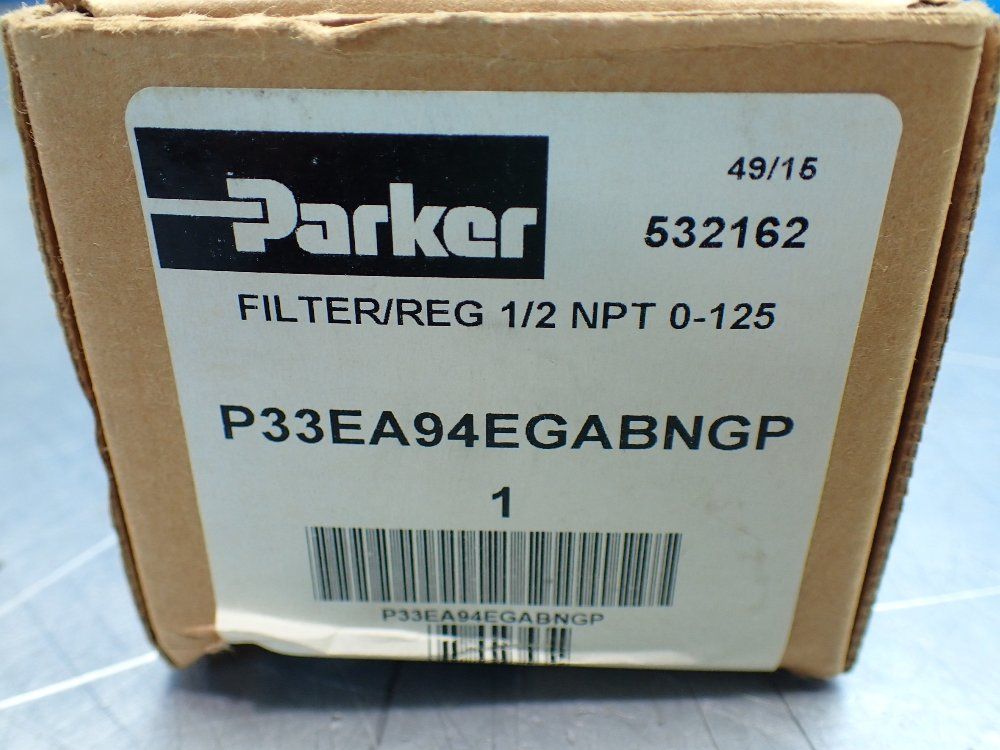 Parker 1/2" Npt 0-125psi Filter / Regulator. - P33ea94egabngp
