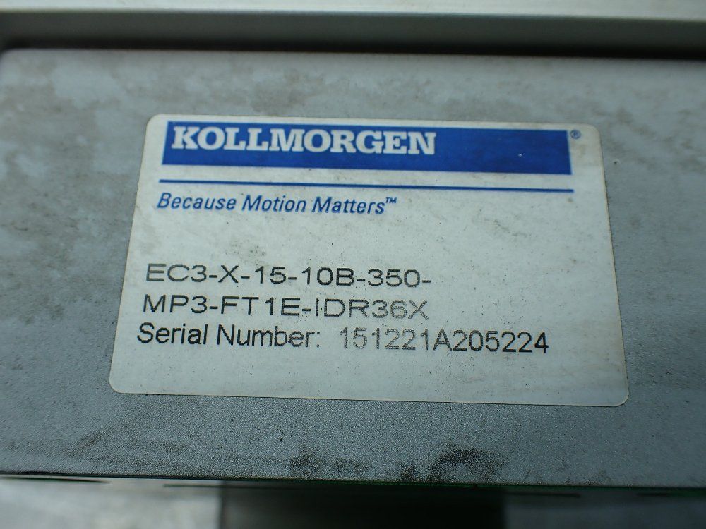 Kollmorgen Electric Cylinder. - Ec3-x-15-10b-350-mp3-ft1e-idr36x