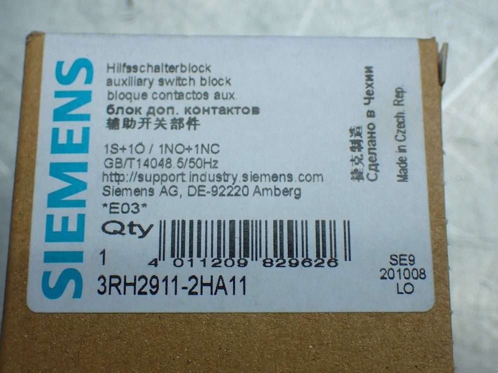Siemens 9 Auxiliary Contact Blocks - 3rh2911-2ha11