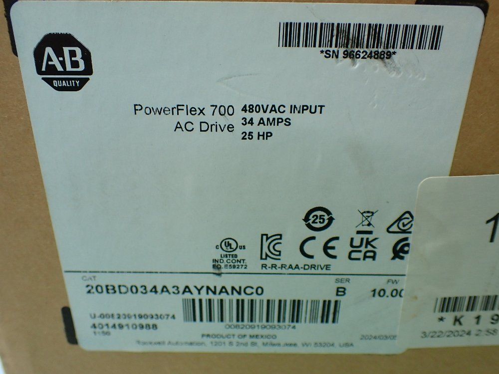 Allenbradley Powerflex 700 Ac Servo Drive 