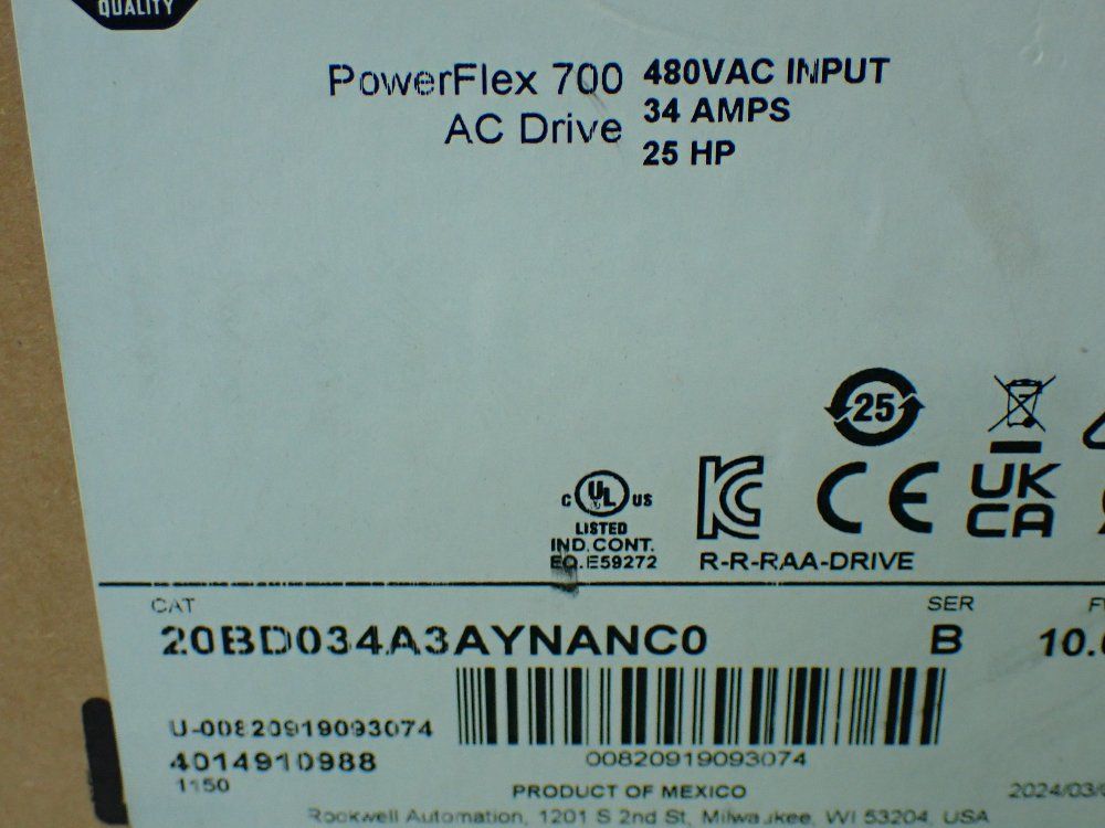 Allenbradley Powerflex 700 Ac Servo Drive 