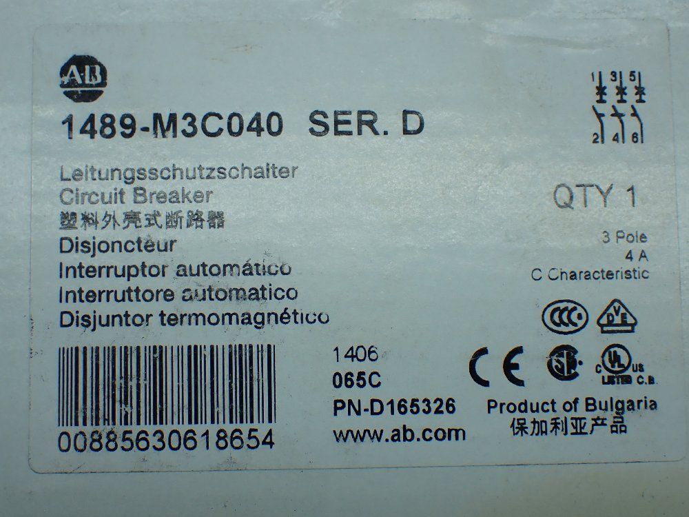 Allen-bradley Circuit Breaker - 1489-m3c040