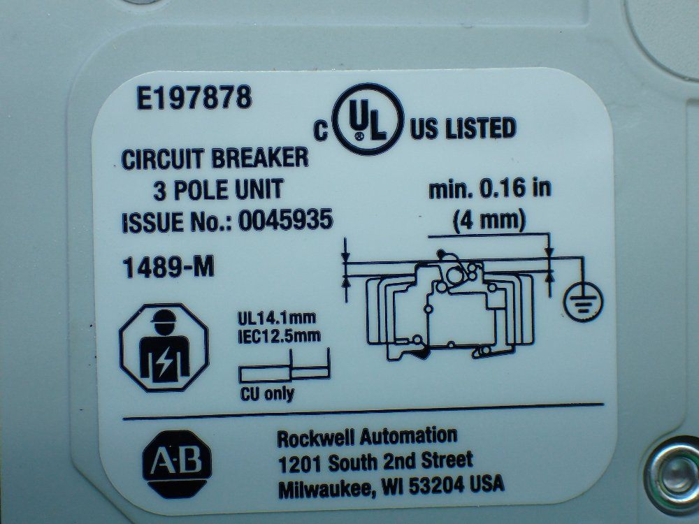 Allen-bradley Circuit Breaker - 1489-m3c020