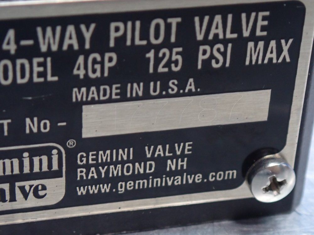Gemini Valve 125 Psi 4-way Pilot Valve - 4gp