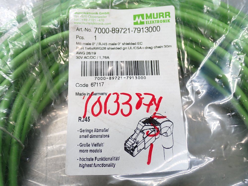 Murr Elektronik Sensor Cordset - 7000-89721-7913000