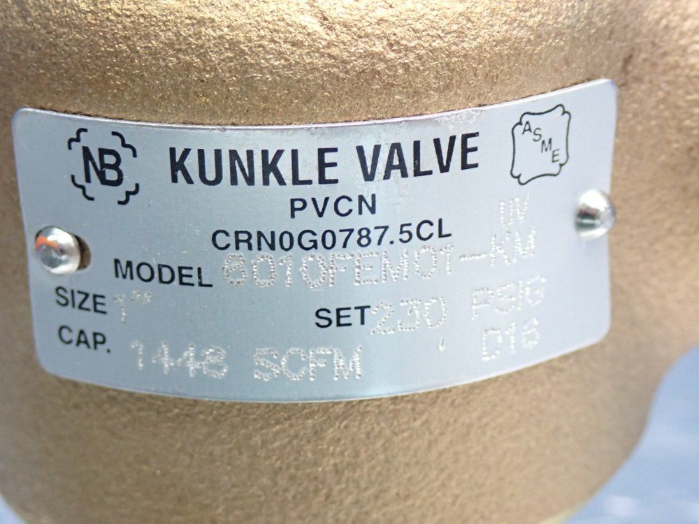 Kunklevalve 250psi, 1" Mnpt X 1¼" Fnpt Saftety Relief Valve - 6010fem01-km-0230