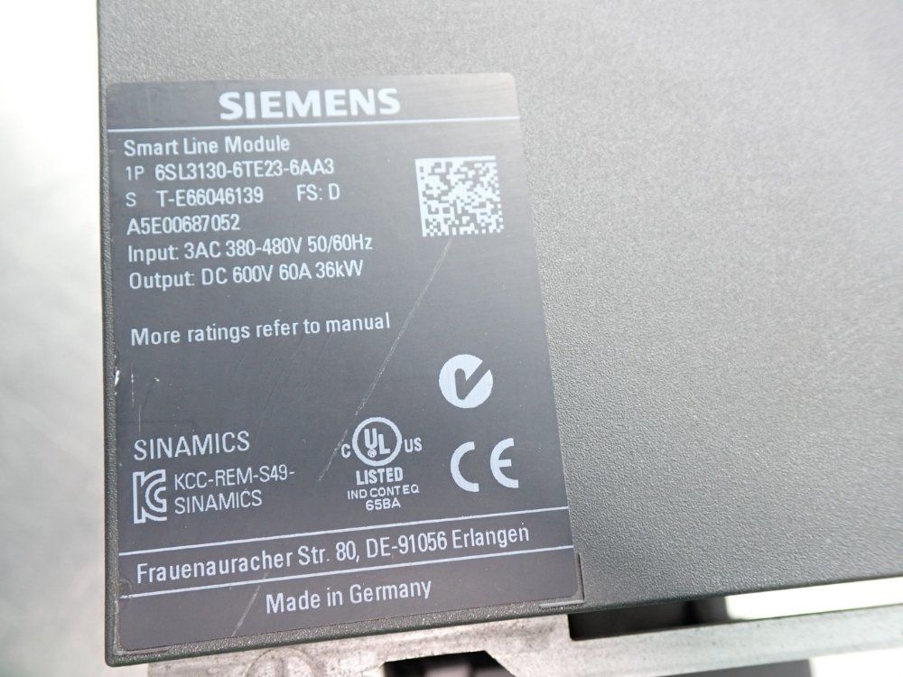 Siemens Frequency Converter Smartline Input Module