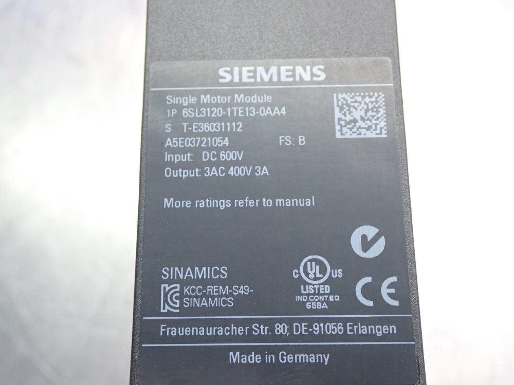 Siemens Sinamics S120 Single Motor Module