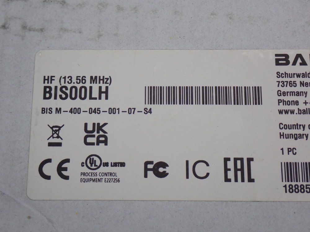 Balluff High Frequency Readwrite Head Sensor Bis00lh