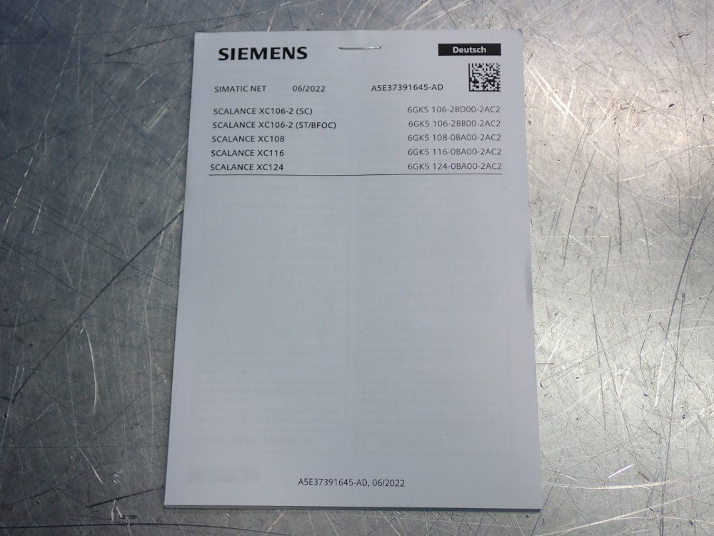 Siemenes Unmanaged Industrial Eternet Switch 