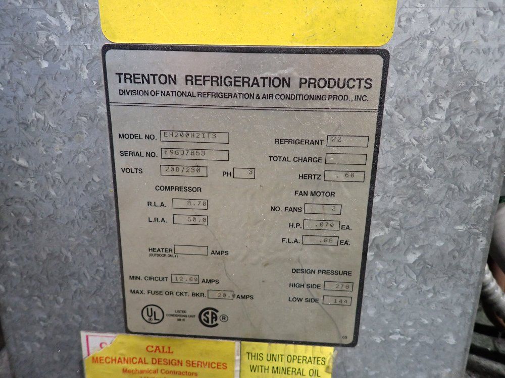 Trenton Refrigeration Condensing Unit