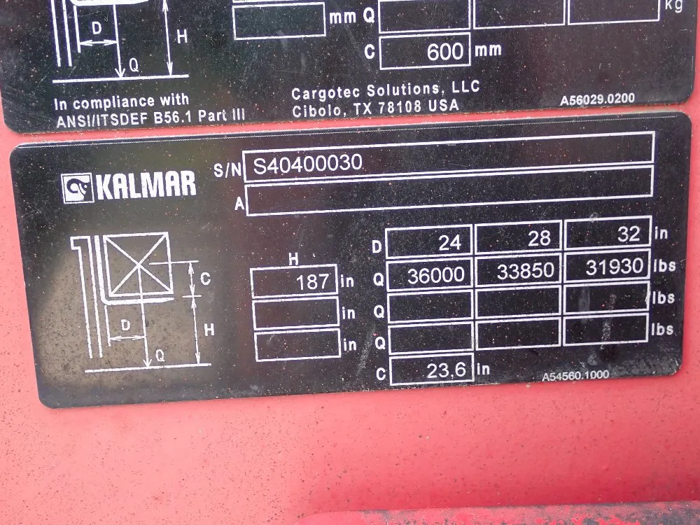 Kalmar 2014 Kalmar Dcg 1606 Diesel Forklift